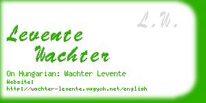 levente wachter business card